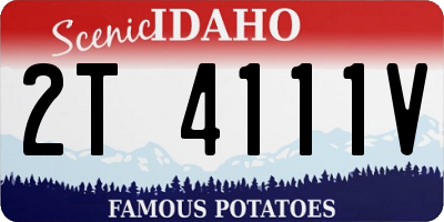 ID license plate 2T4111V