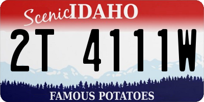 ID license plate 2T4111W