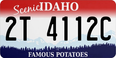 ID license plate 2T4112C