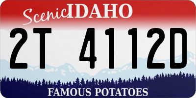ID license plate 2T4112D