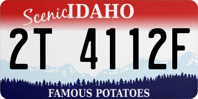 ID license plate 2T4112F