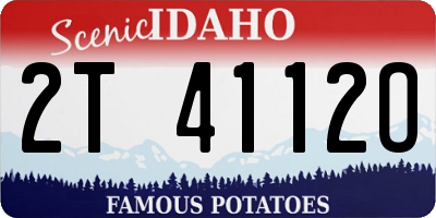 ID license plate 2T4112O