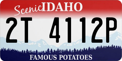 ID license plate 2T4112P