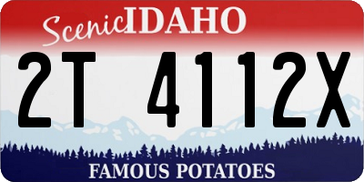 ID license plate 2T4112X