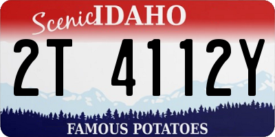 ID license plate 2T4112Y