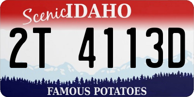 ID license plate 2T4113D