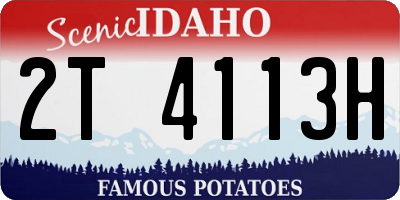 ID license plate 2T4113H