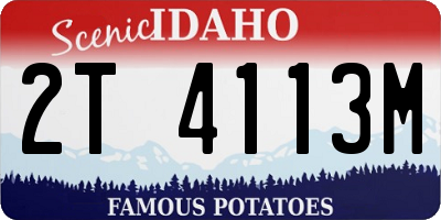 ID license plate 2T4113M