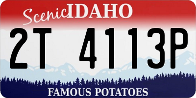 ID license plate 2T4113P