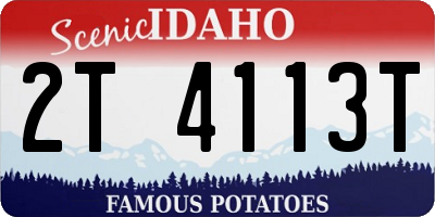 ID license plate 2T4113T