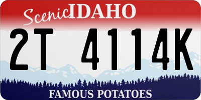ID license plate 2T4114K