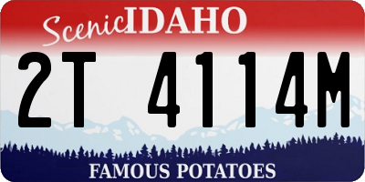 ID license plate 2T4114M
