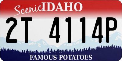 ID license plate 2T4114P