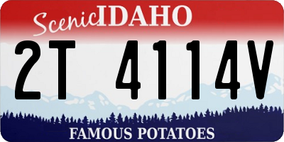ID license plate 2T4114V