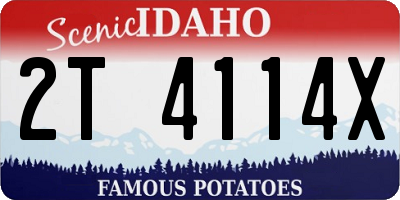 ID license plate 2T4114X