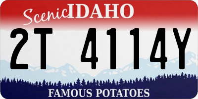ID license plate 2T4114Y