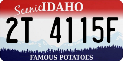 ID license plate 2T4115F