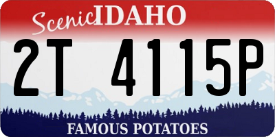 ID license plate 2T4115P