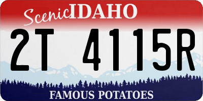 ID license plate 2T4115R