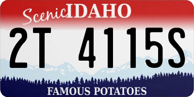 ID license plate 2T4115S