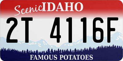 ID license plate 2T4116F