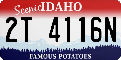 ID license plate 2T4116N