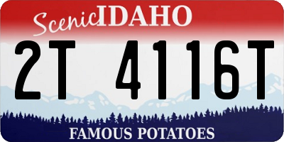 ID license plate 2T4116T