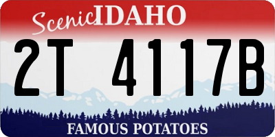 ID license plate 2T4117B