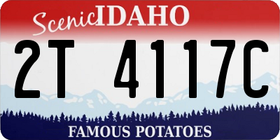ID license plate 2T4117C