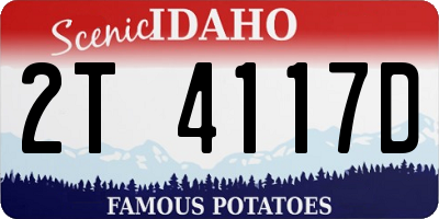 ID license plate 2T4117D