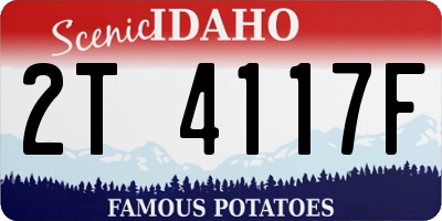 ID license plate 2T4117F