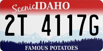 ID license plate 2T4117G