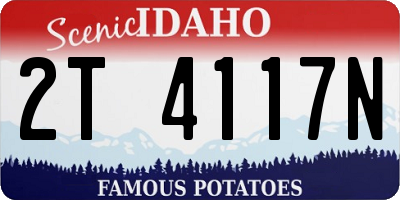 ID license plate 2T4117N