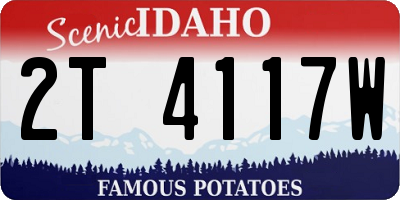 ID license plate 2T4117W