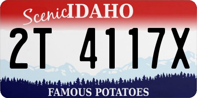 ID license plate 2T4117X
