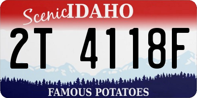 ID license plate 2T4118F