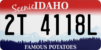 ID license plate 2T4118L