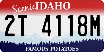 ID license plate 2T4118M