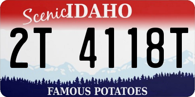 ID license plate 2T4118T