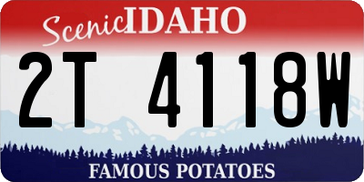 ID license plate 2T4118W