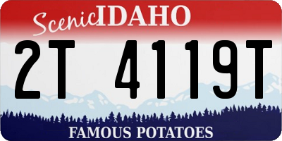ID license plate 2T4119T