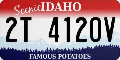 ID license plate 2T4120V