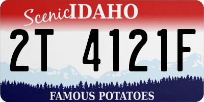 ID license plate 2T4121F