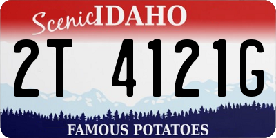 ID license plate 2T4121G