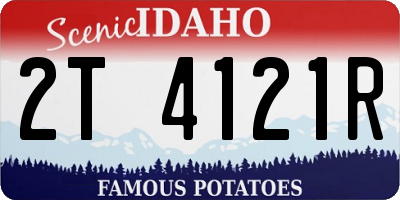ID license plate 2T4121R
