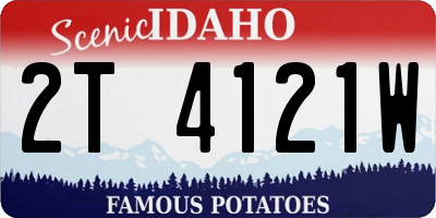 ID license plate 2T4121W