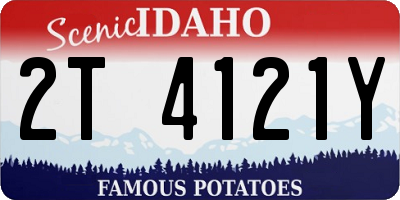 ID license plate 2T4121Y