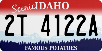 ID license plate 2T4122A