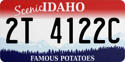 ID license plate 2T4122C