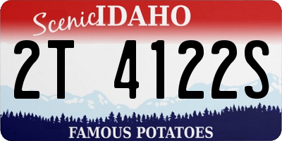 ID license plate 2T4122S